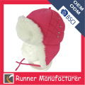Fake fur kids trapper hat winter hat with earflaps fur